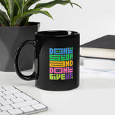 Futuristic Digital Fonts Black Glossy Mug - Beyond T-shirts